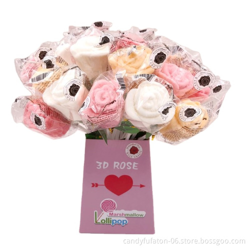 Eligent marshmallow flower rose sweet lollipop candy